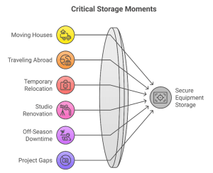 secure storage facilities for camera gear