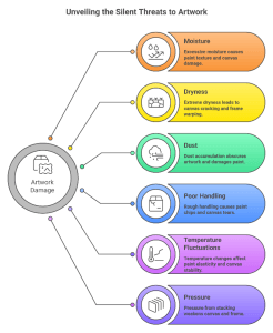 artwork wrapped and protected in secure storage