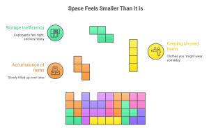 organized wardrobe after declutter home process