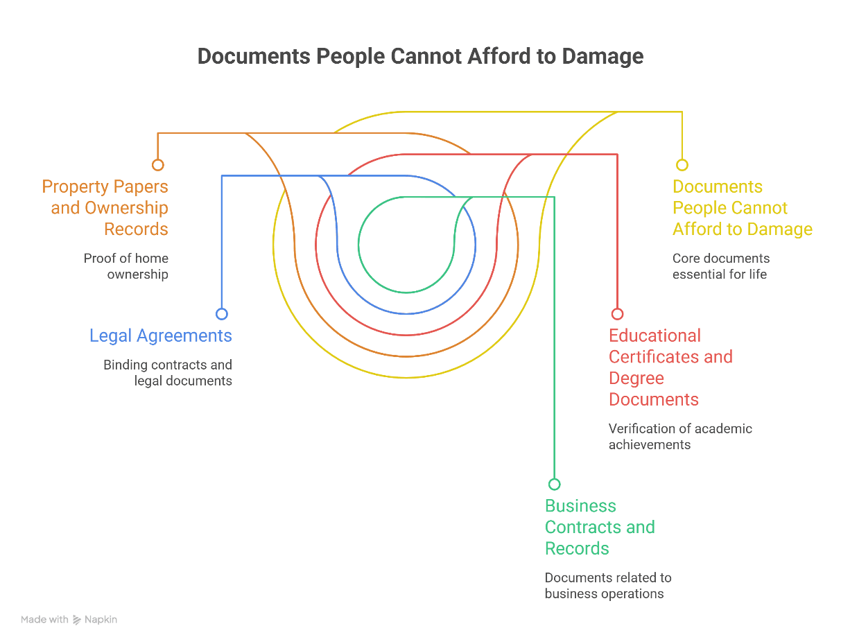 Documnets People cannot Afford to Damange