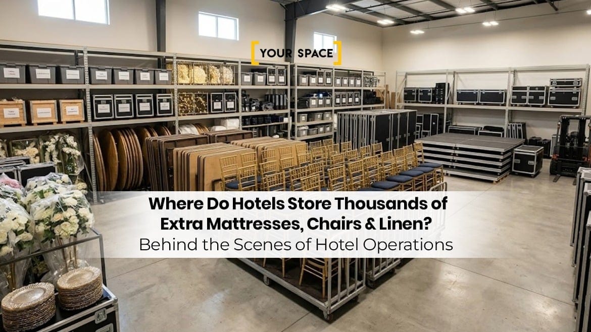 Where Do Hotels Store Thousands of Extra Mattresses, Chairs & Linen? Behind the Scenes of Hotel Operations