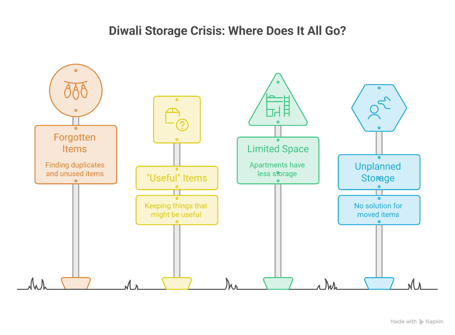Diwali storage crisis four common home clutter problem