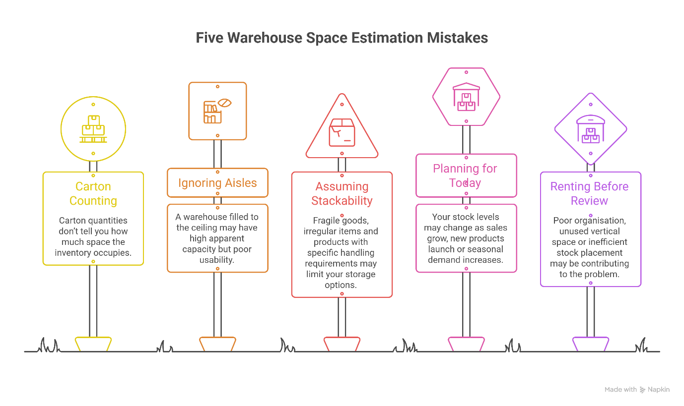 FIVE WAREHOUSE SPACE ESTIMATION MISTAKES